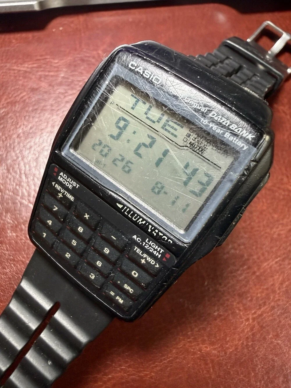 Casio DBC-32 Databank Calculator Watch Telememo 25 Module 2888 Working